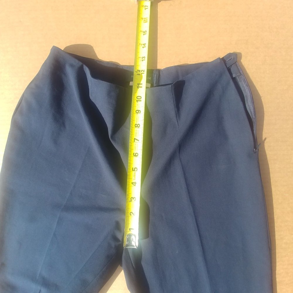 NEW Piazza Sempione navy Audrey cotton cropped pants capris 44 IT - Picture 7 of 12